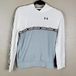 Under Armour Youth Gray/White Unisex Pullover Hoodie YLG